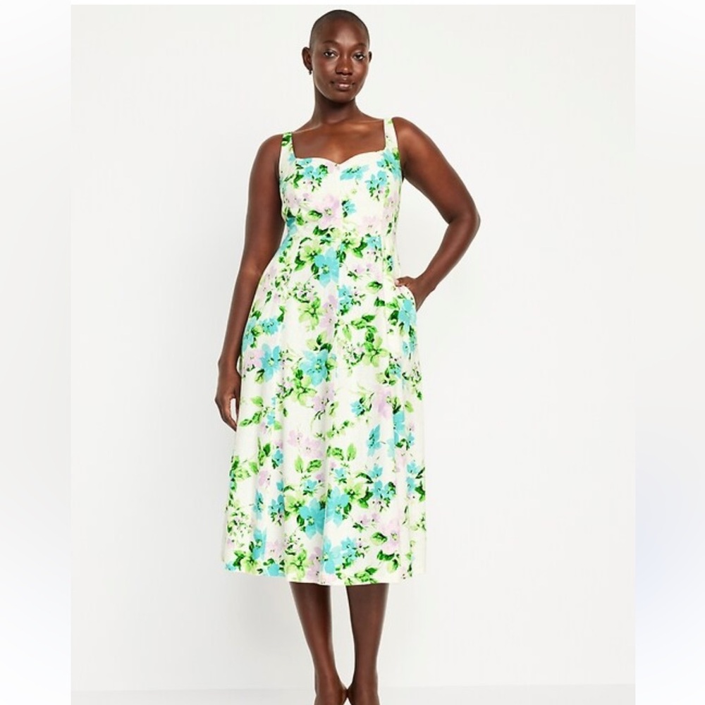 Old Navy NWT Floral Sleeveless Midi Dress perfect for Mother’s Day